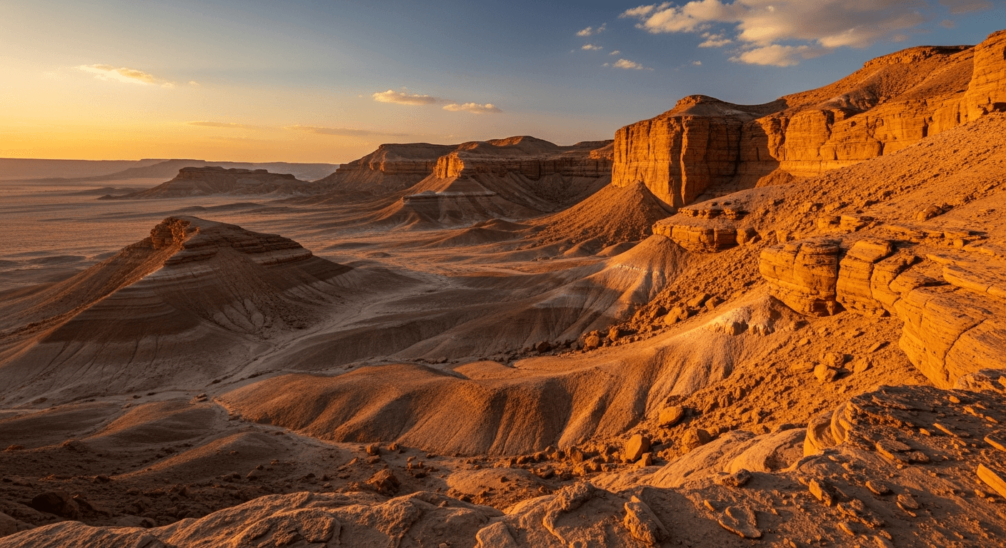 Wilderness at dusk, the desolate place the scapegoat was sent on the Day of Atonement