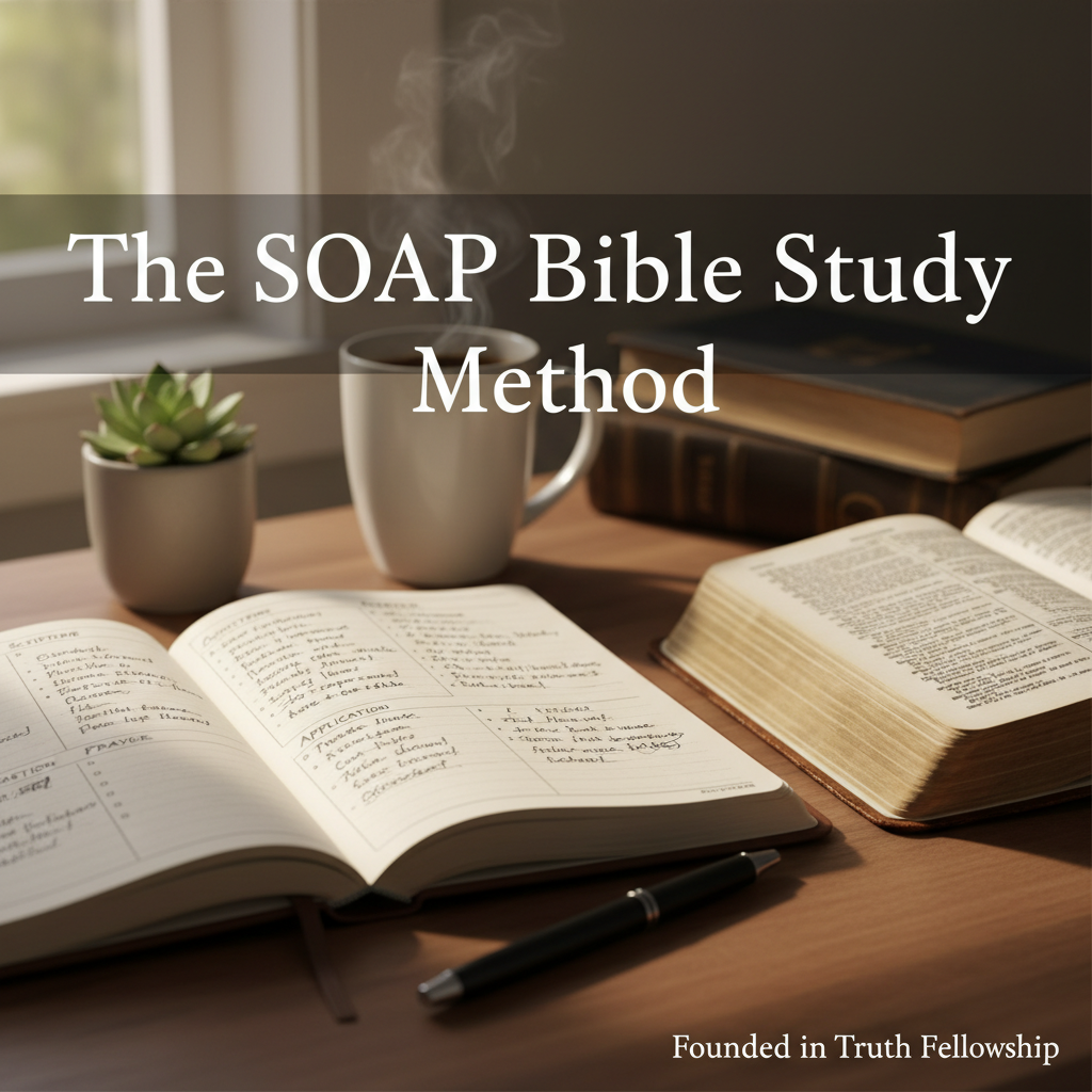SOAP Bible study method - journal and open Bible for daily Scripture study